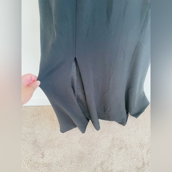 Dress the population Black Iris Slit Crepe Gown Large - Picture 9 of 12